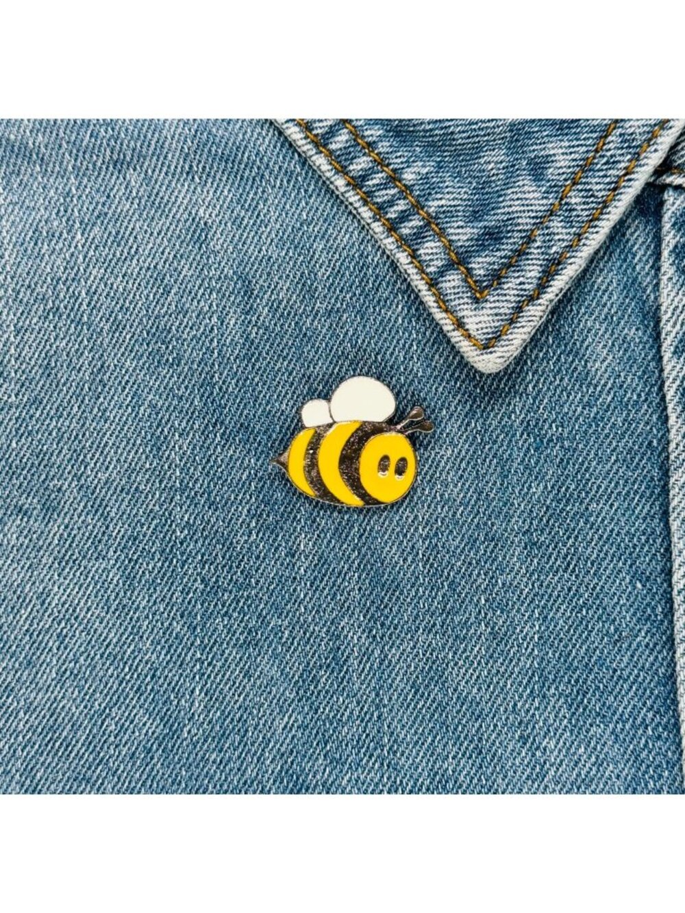 ⭐Emanel Pin Bee Broch Pin Cute Fat Bee Queen Bee Shape Insect Kind Black Yellow⭐
